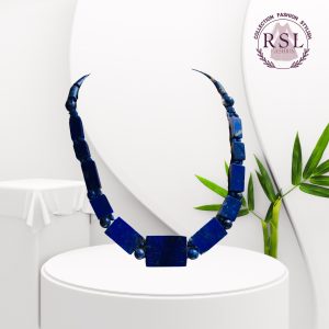 Lapis Lazuli Square Afghan Necklace