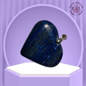 Dark Blue Heart-Shaped Afghan Pendant