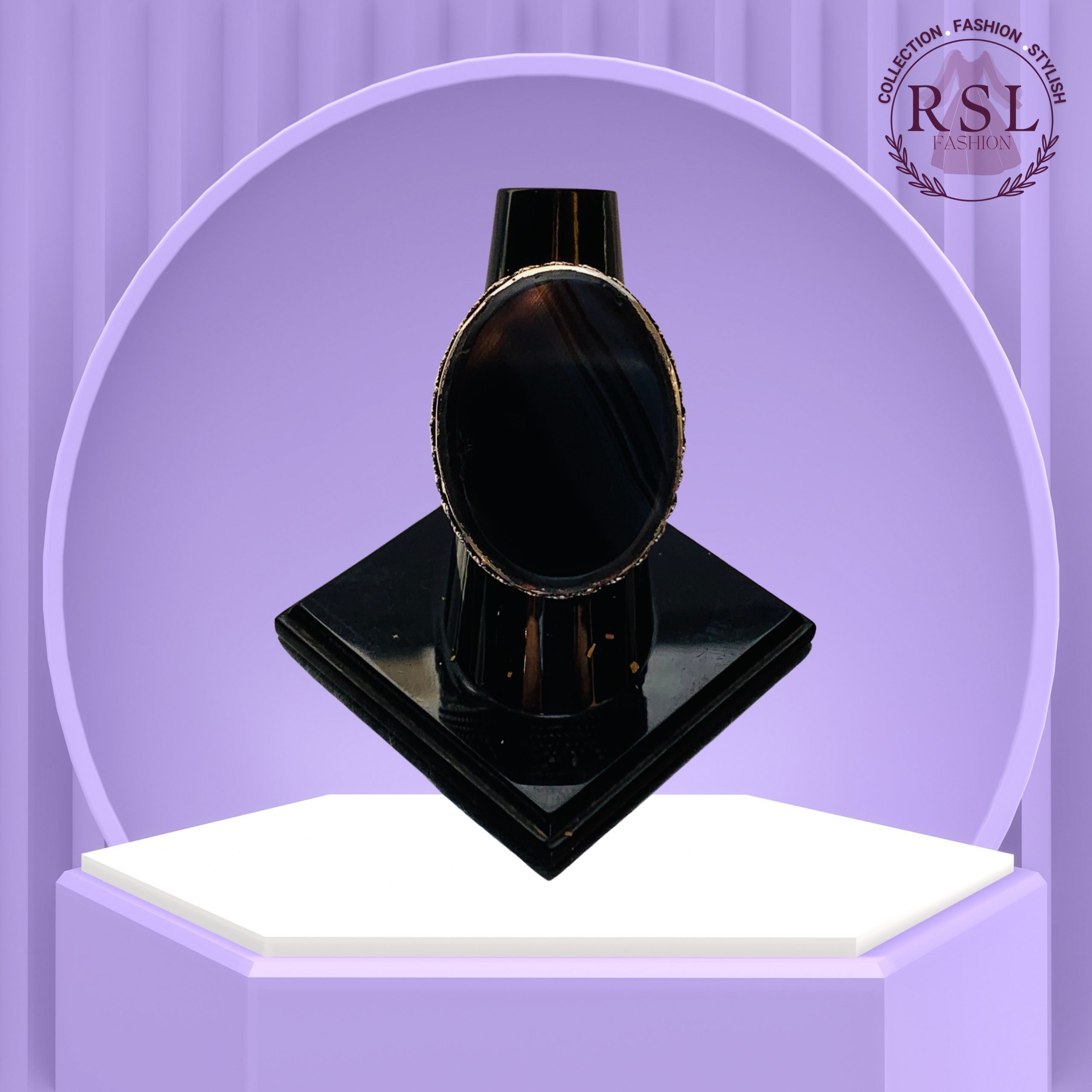Black Onyx Oval Ring