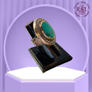 Green Agate Oval Afghan Ring