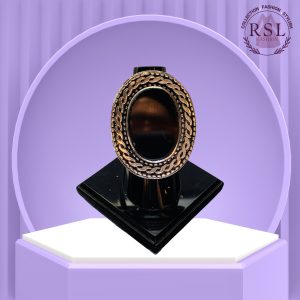 Black Vertical Oval Afghan Ring