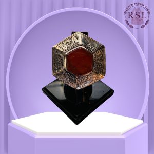 Red Hexagon Afghan Ring