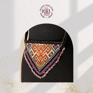 Diamond Matrix Afghan Beaded Handbag