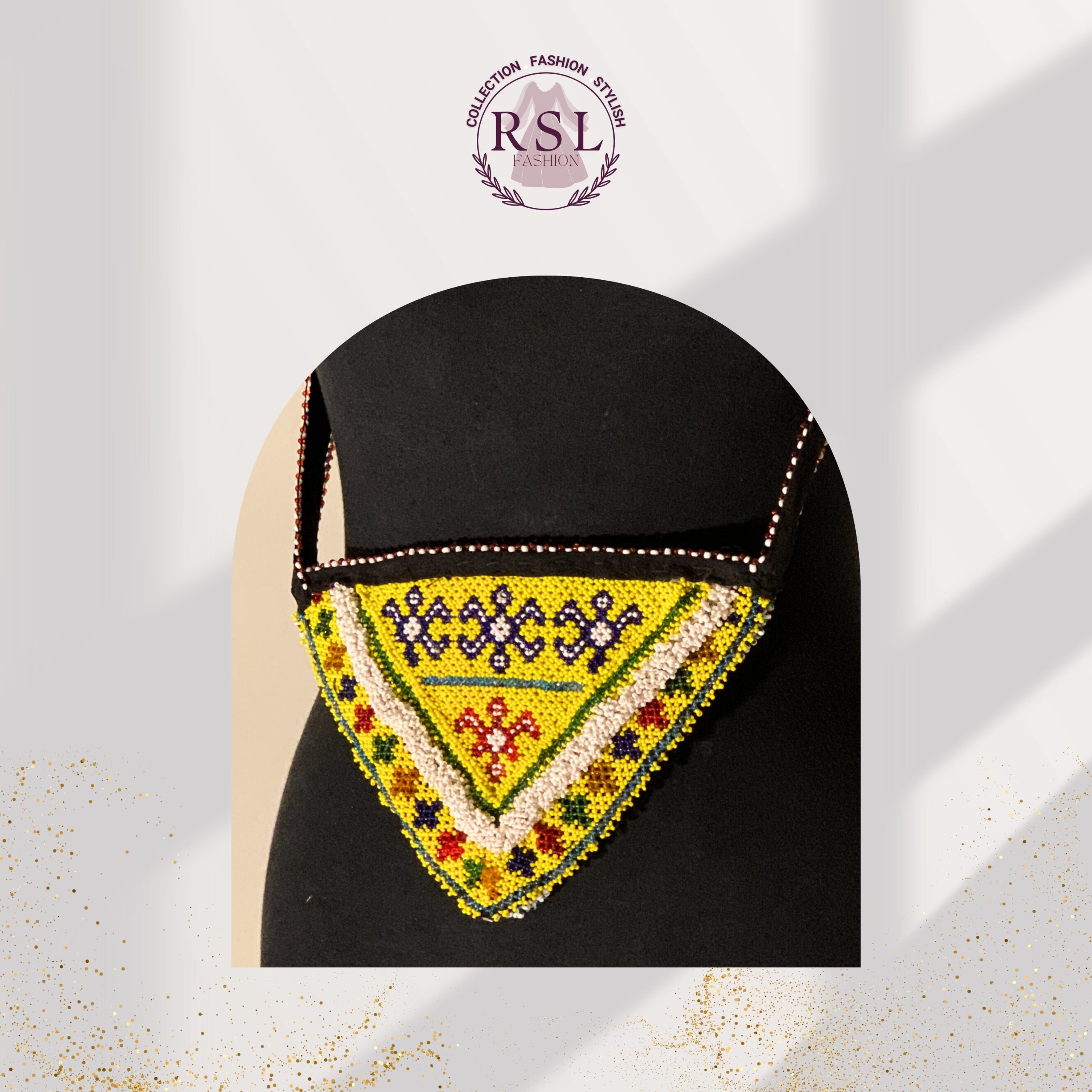 Afghan Floral Crown Beaded Purse