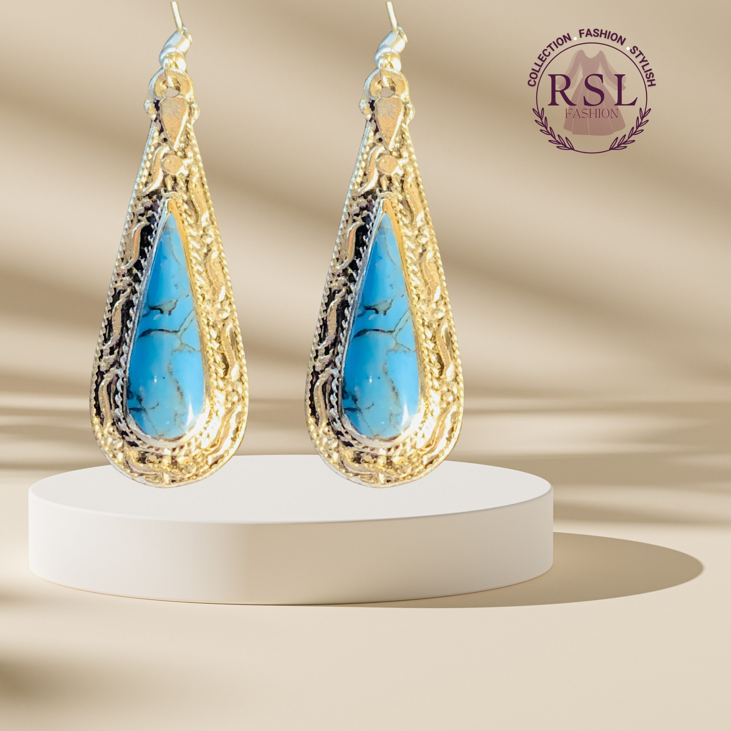 Sky Blue Teardrop Earrings