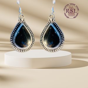 Black Teardrop Earrings