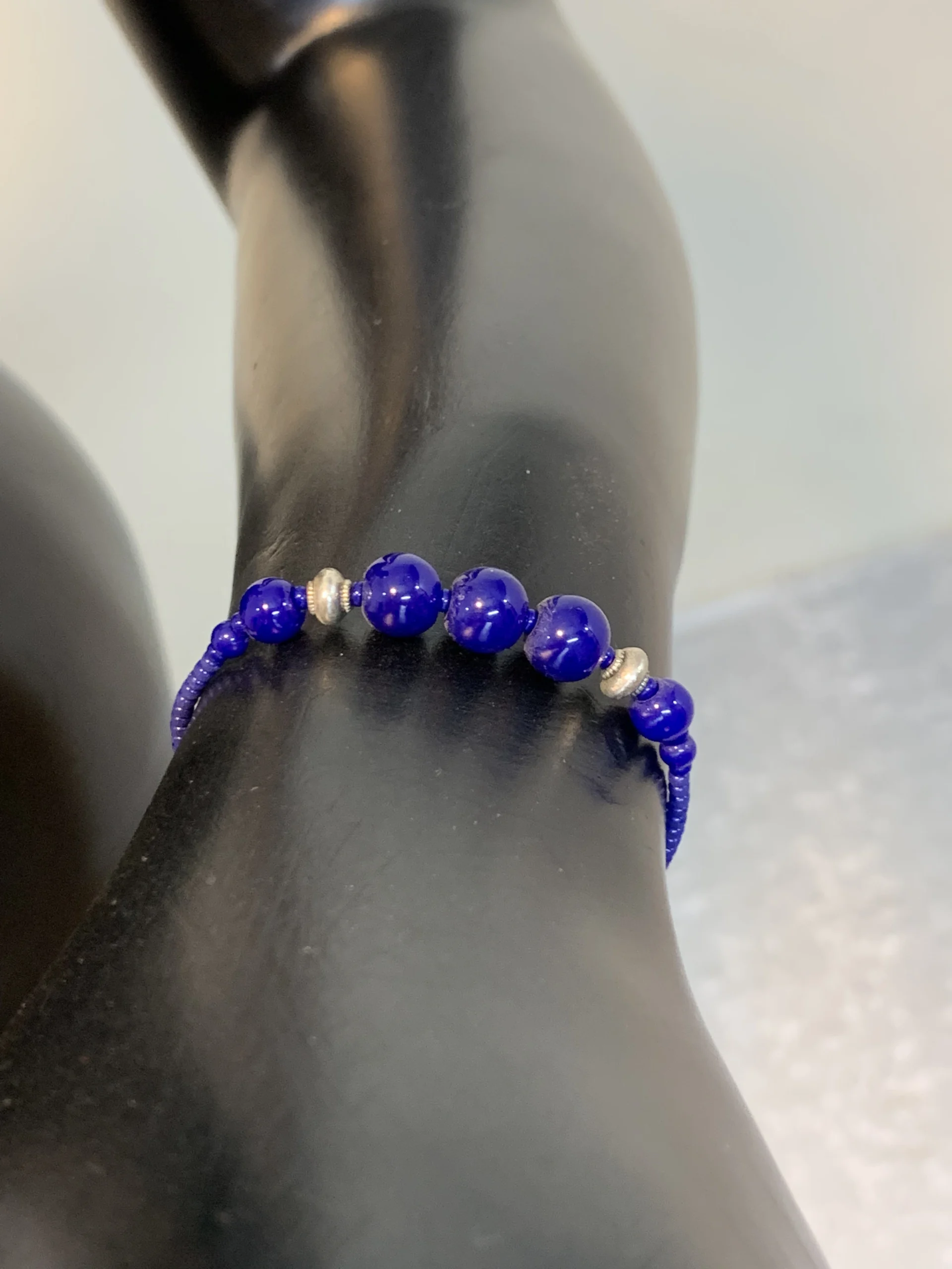 Handmade Purple Bead Bracelet - Image 2