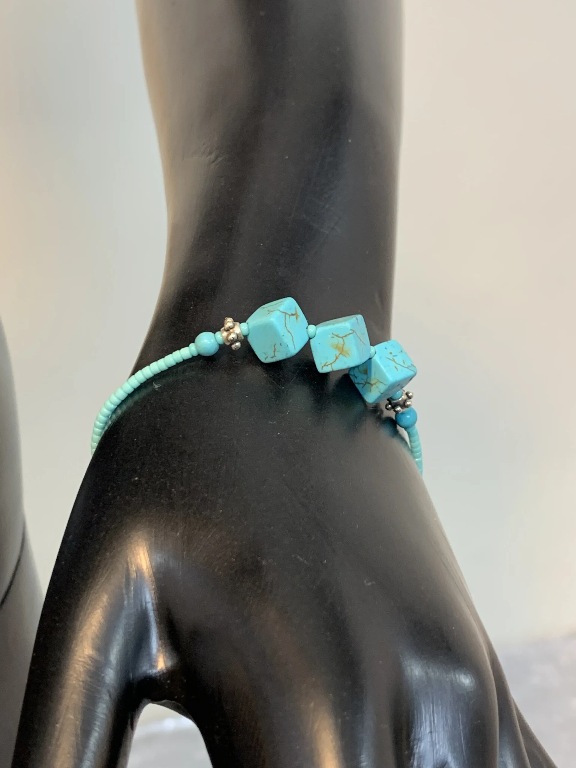 Blue Howlite Statement Bracelet - Image 2