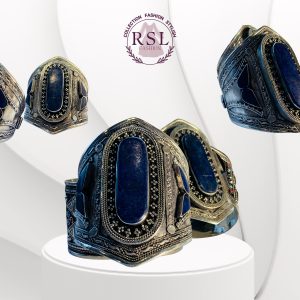 Big Vintage Afghan Tribal Bracelet with Lapis Lazuli Gemstones
