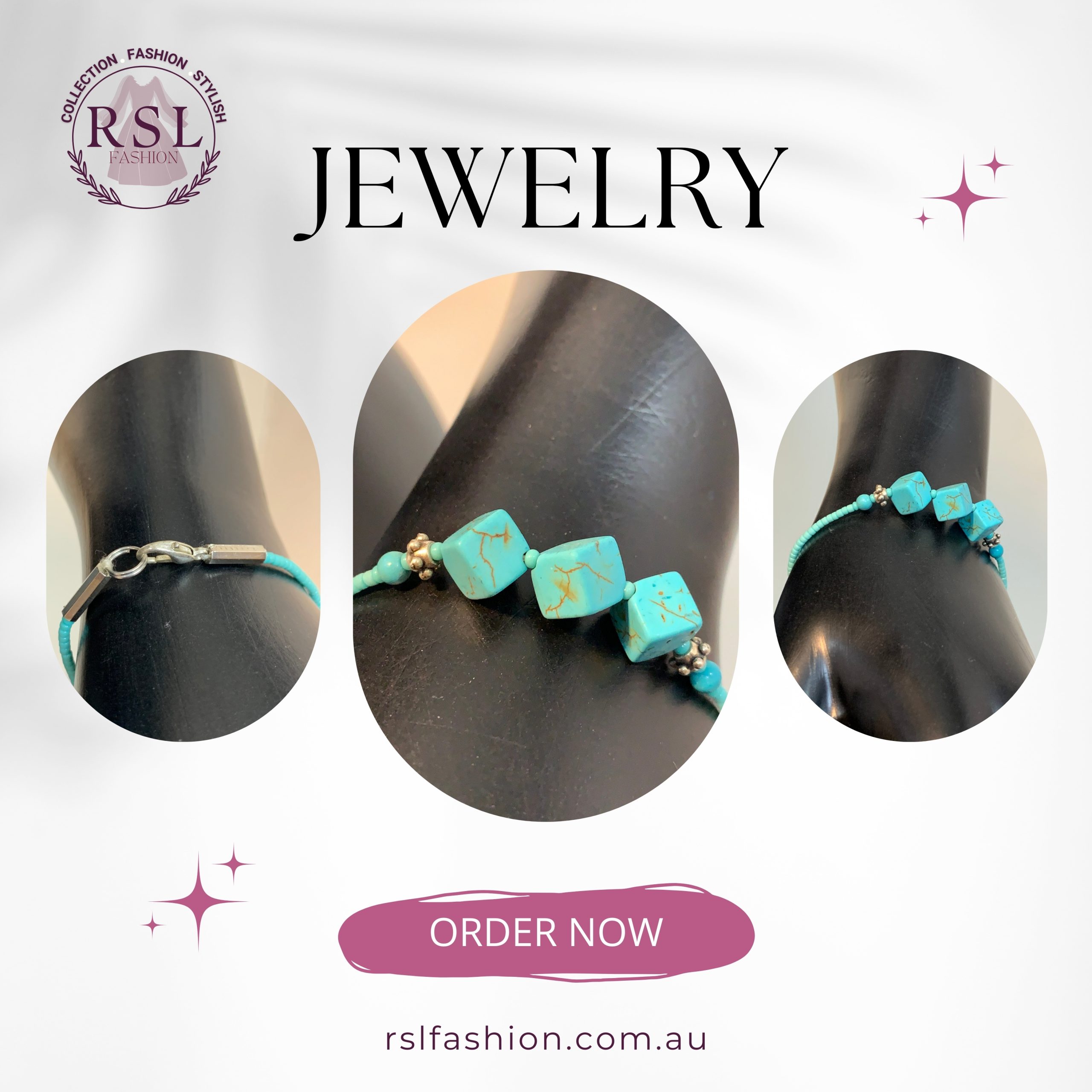 Blue Howlite Statement Bracelet