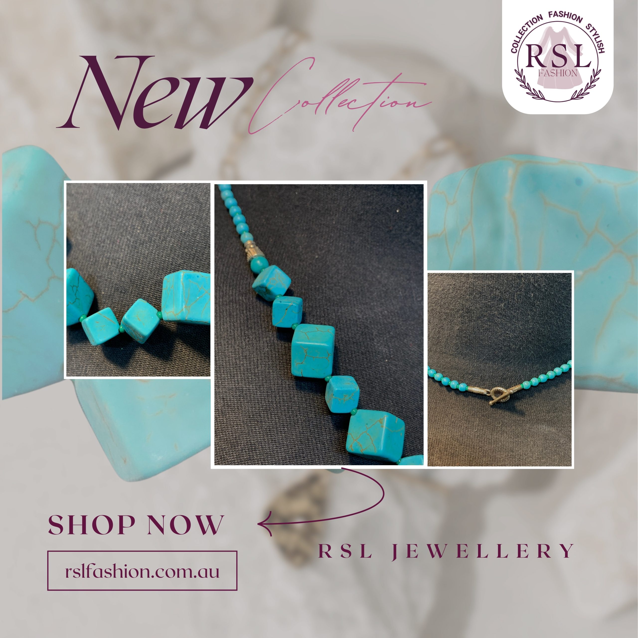 Blue Turquoise Handmade Necklace