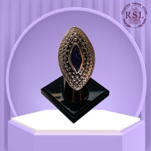 Dark Blue Marquise Afghan Ring