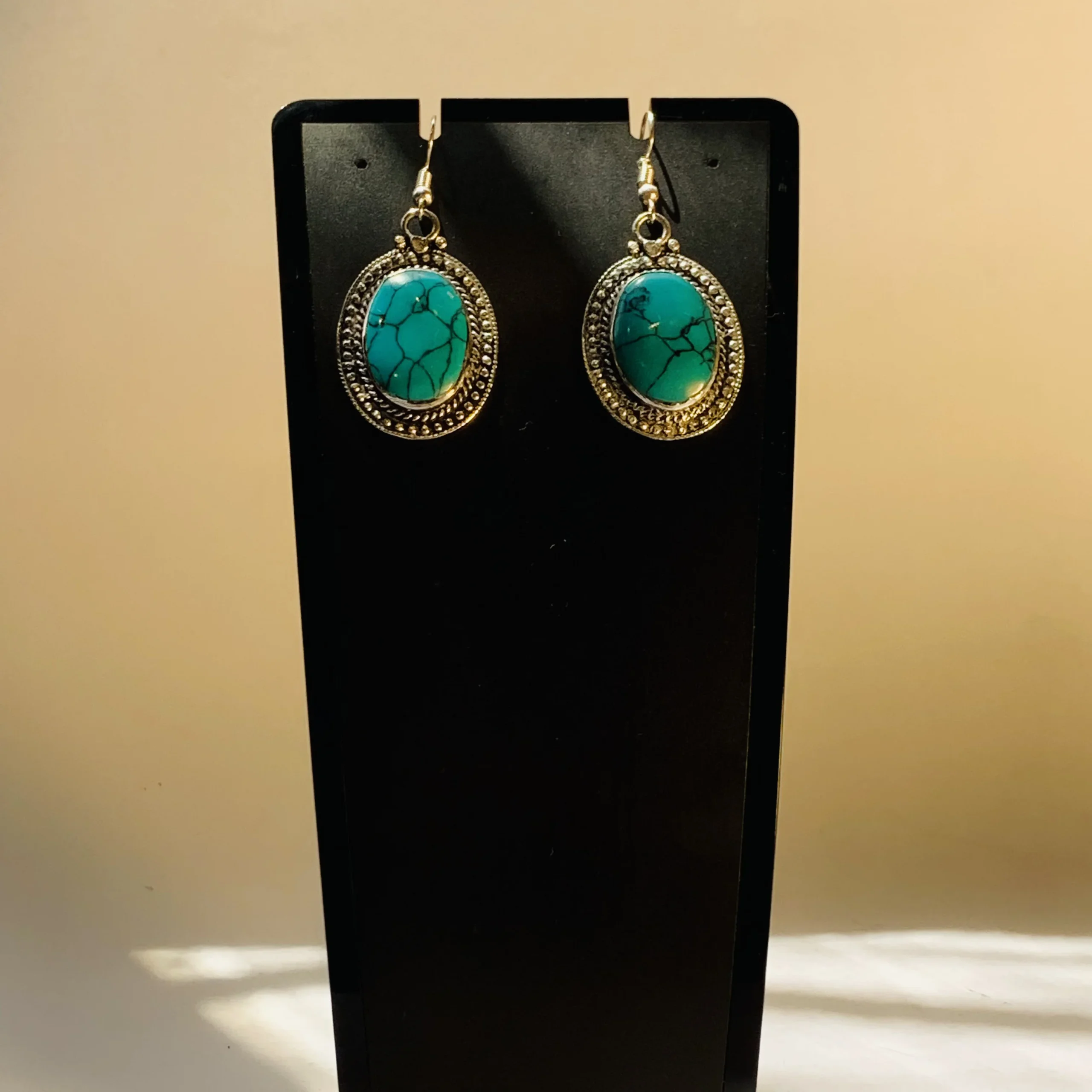 Turquoise Oval Earrings - Image 4