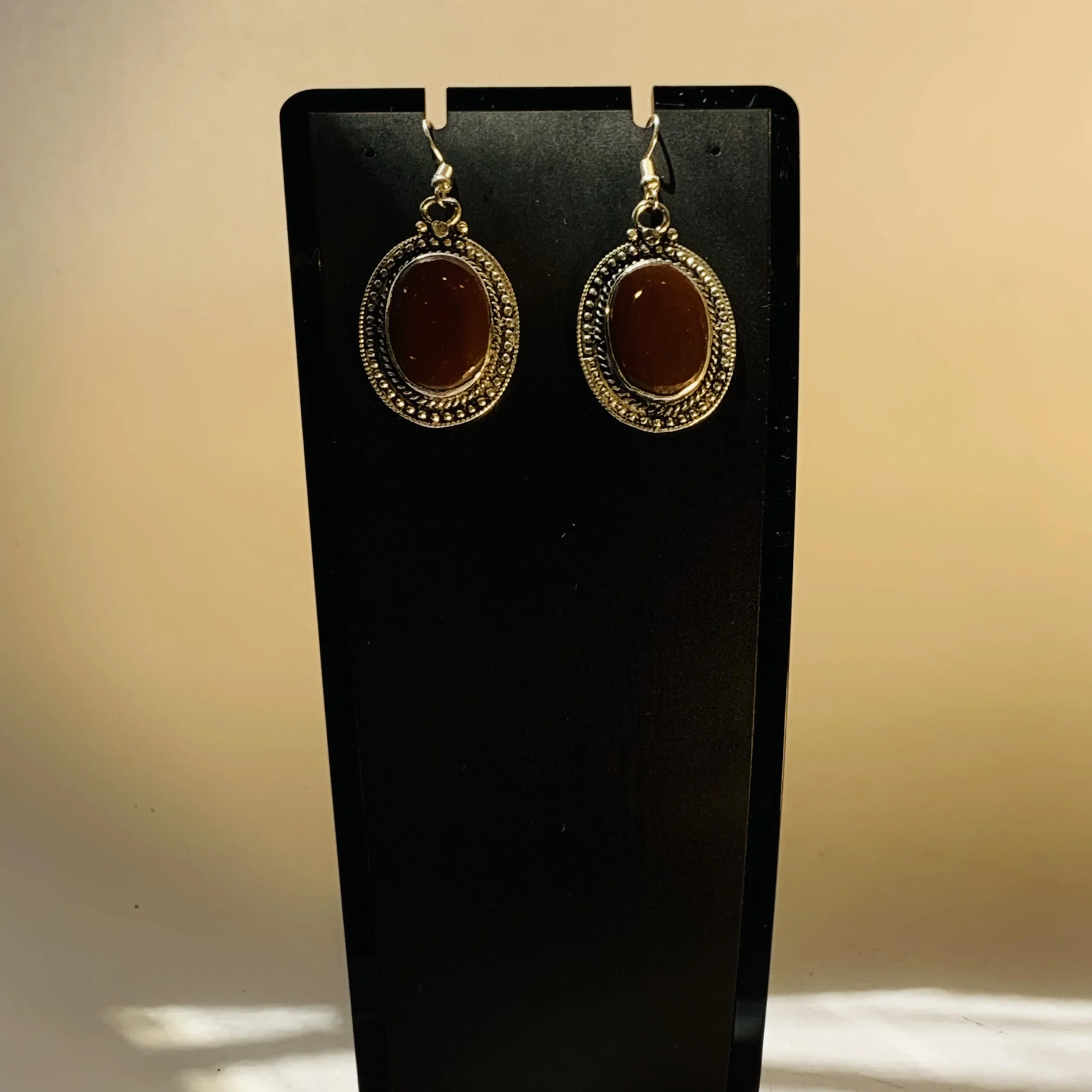 Rust Oval Earrings - Image 3