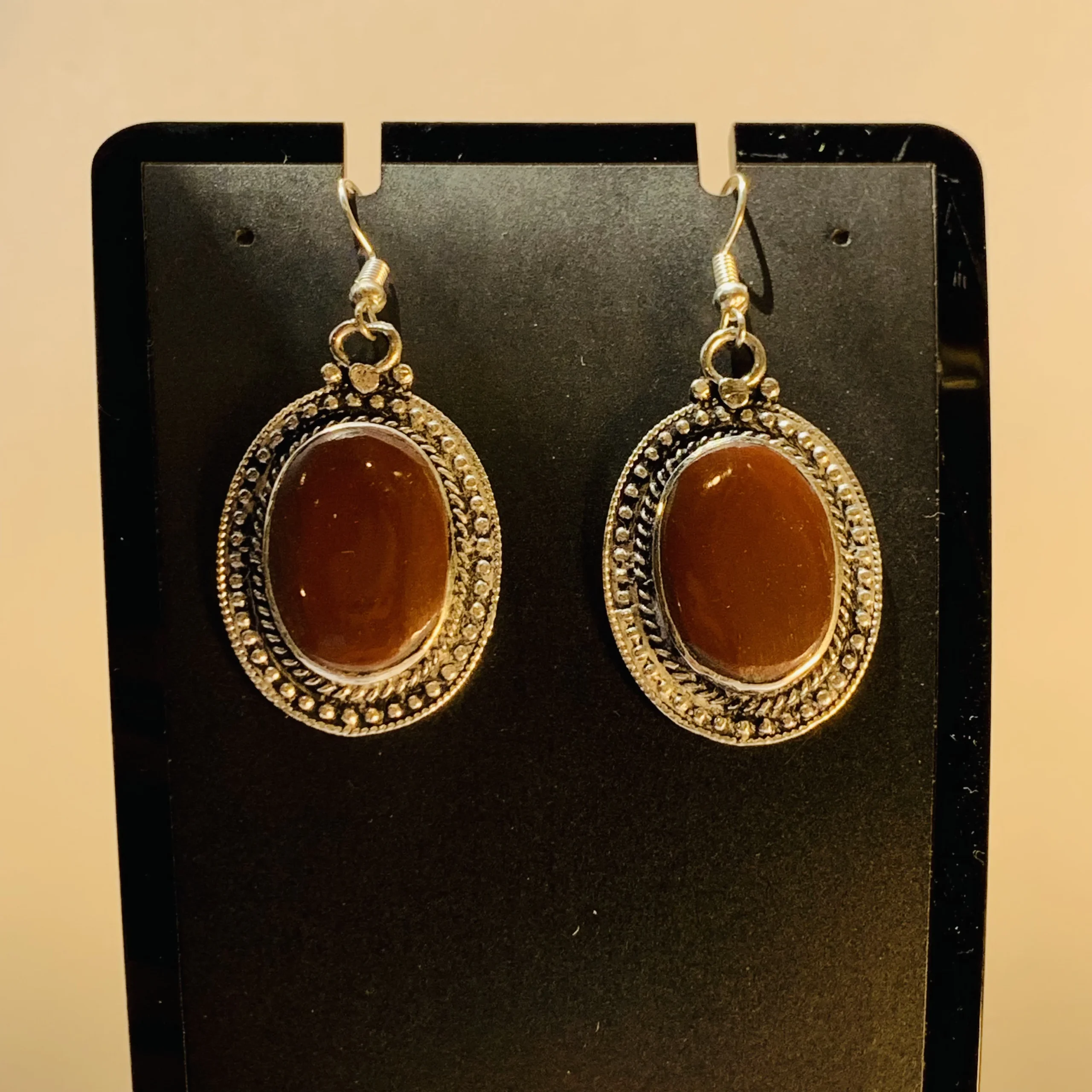 Rust Oval Earrings - Image 2
