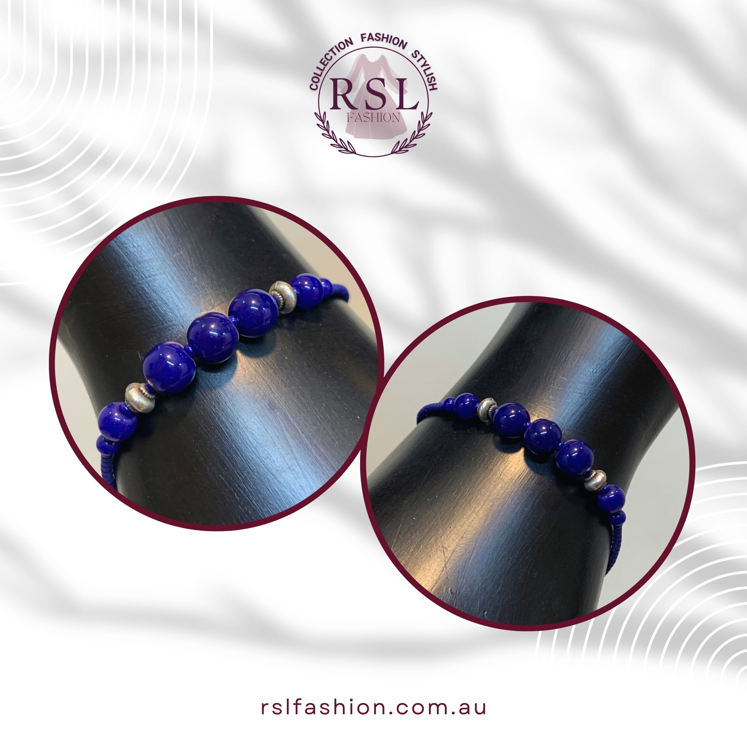 Handmade Purple Bead Bracelet