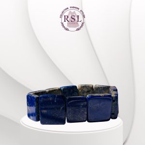 Lapis Lazuli Rectangular Bead Stretch Bracelet