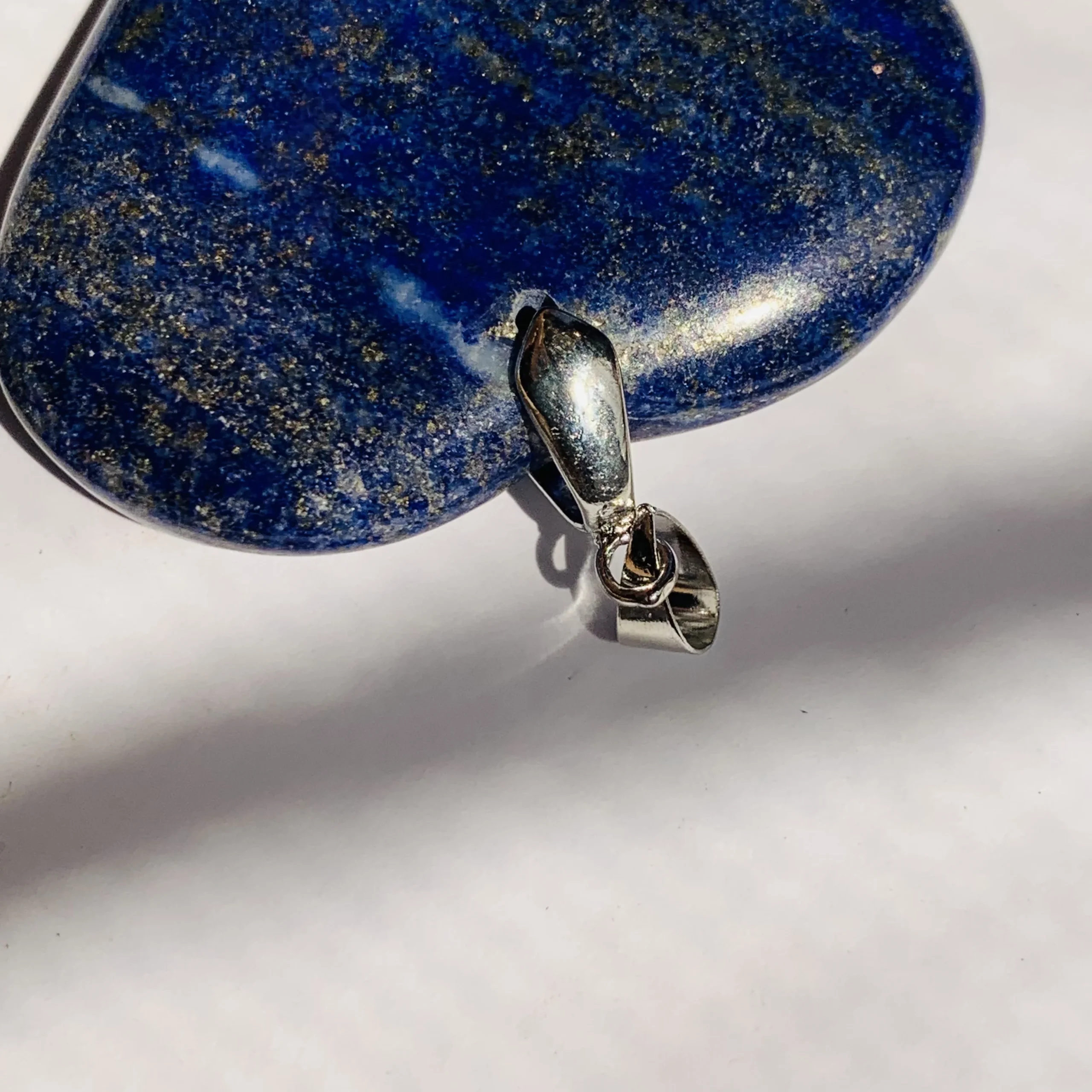 Dark Blue Heart-Shaped Afghan Pendant - Image 3