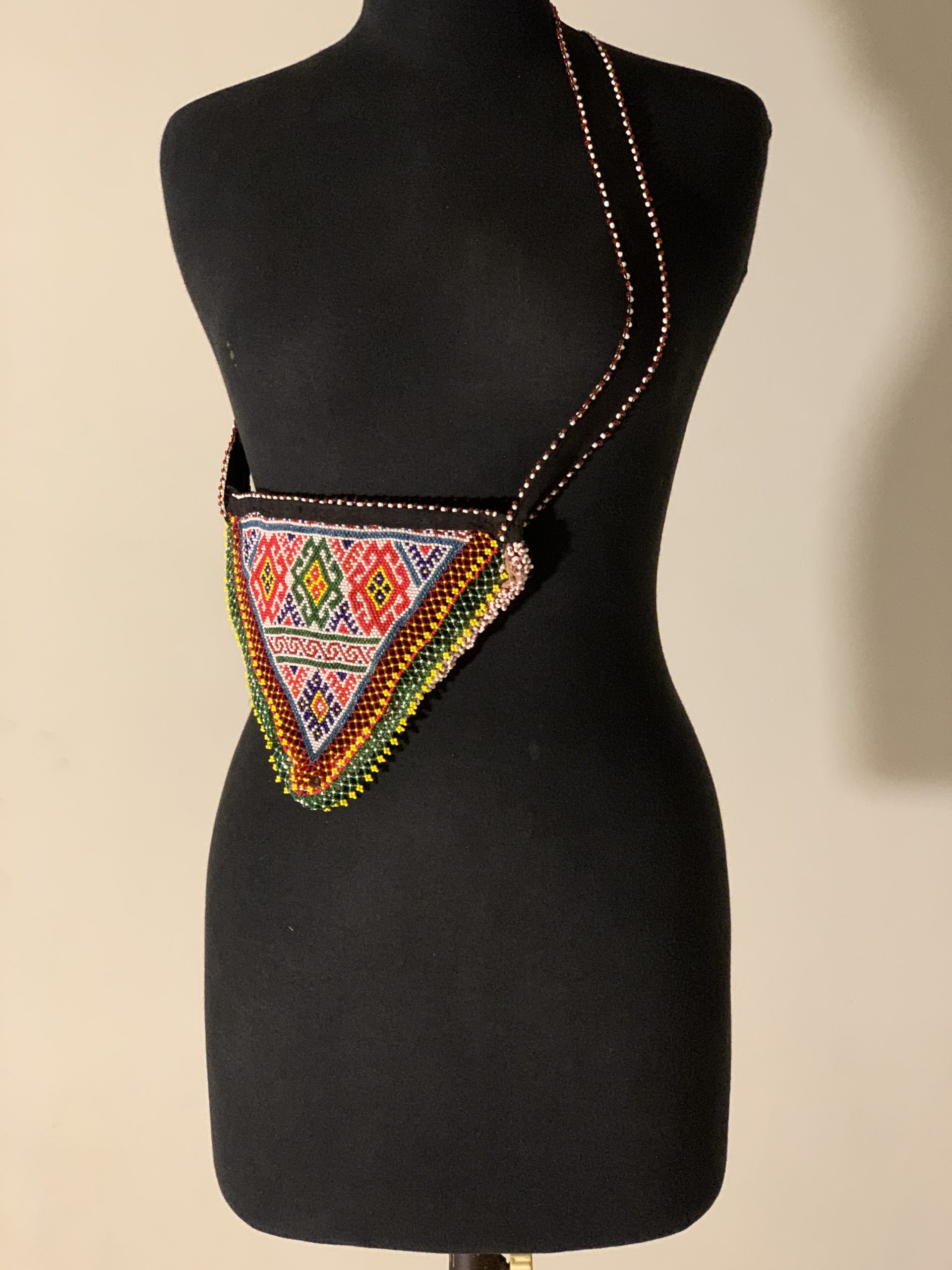 Rainbow Diamond Afghan Beaded Handbag - Image 4