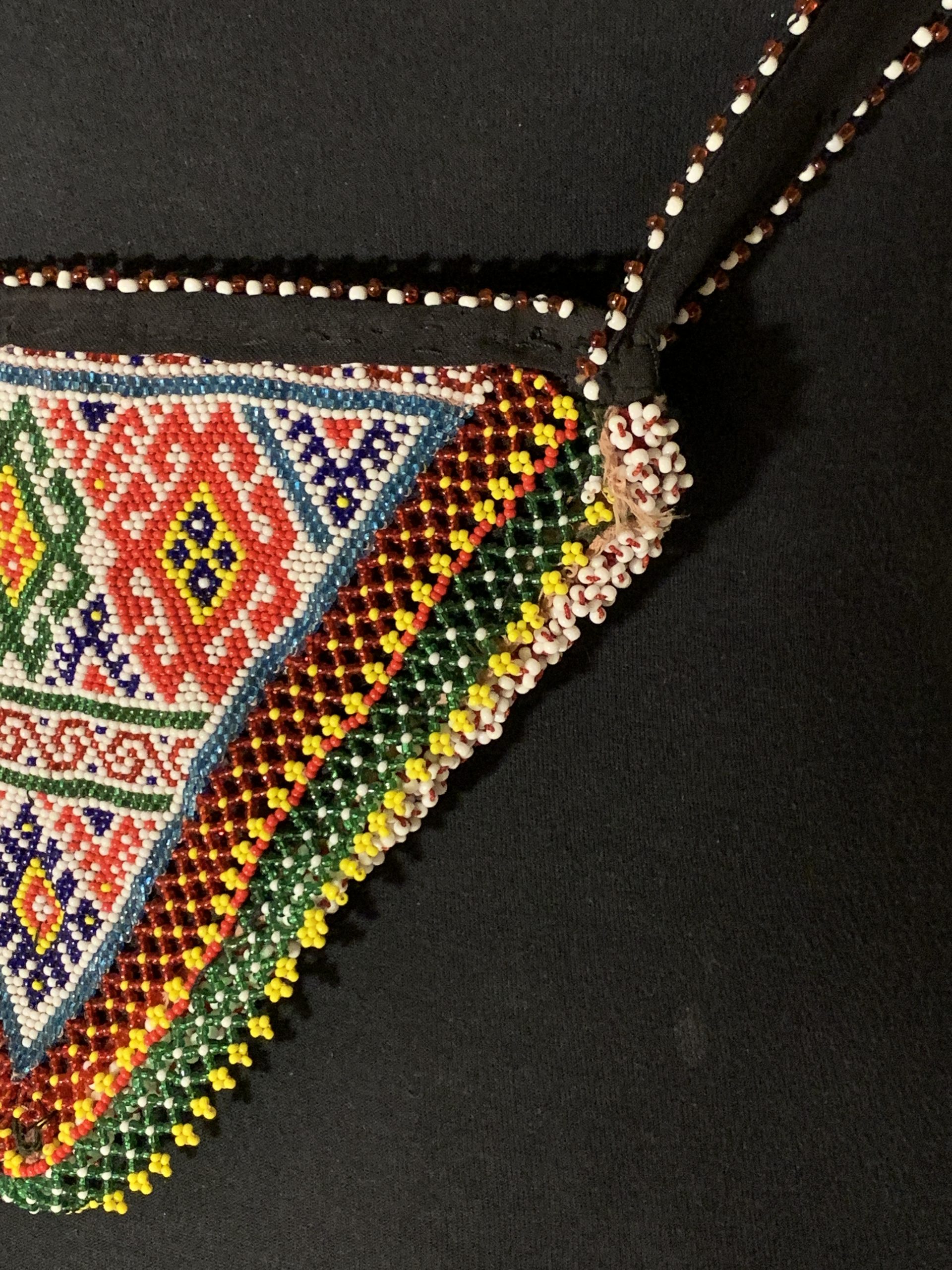 Rainbow Diamond Afghan Beaded Handbag - Image 3