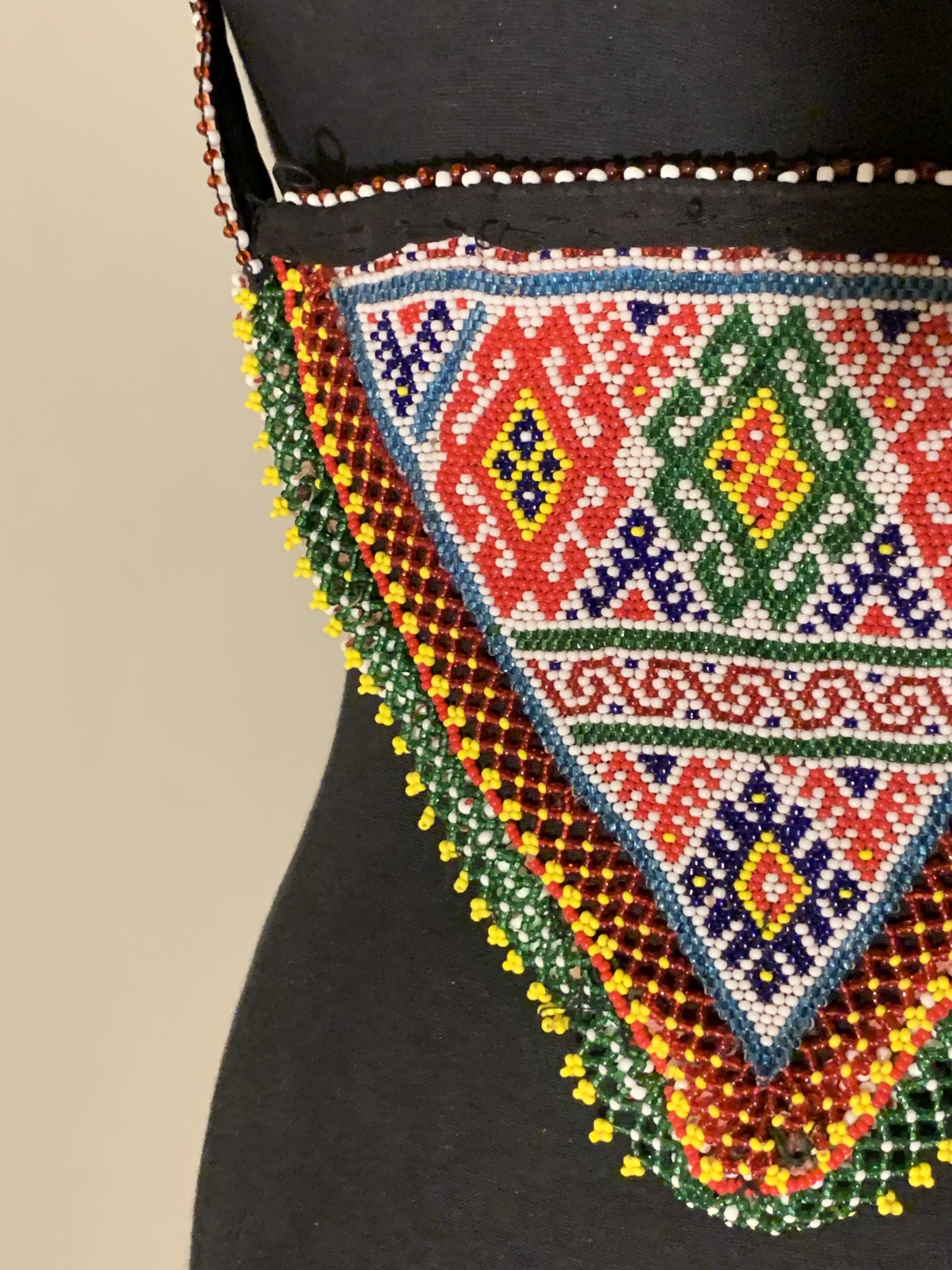 Rainbow Diamond Afghan Beaded Handbag - Image 2