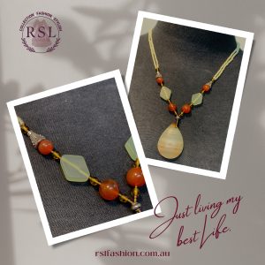 Red Rock Beaded Necklace