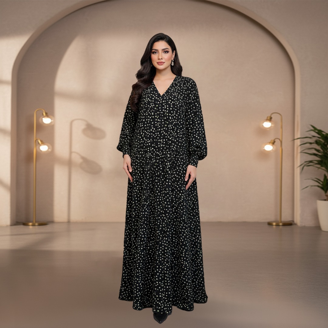 Noor Dot Abaya – Midnight Elegance