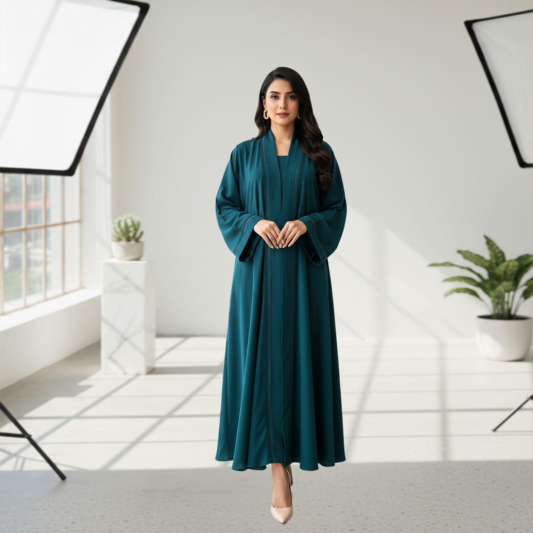 Emerald Grace Open Abaya